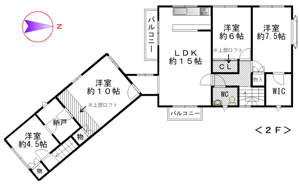 桜井市外山一戸建て物件間取り